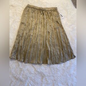 DKNY NWT Shimmering Gold A-Line Skirt Women’s XL New Years Boho Chic